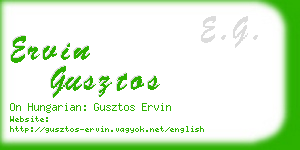 ervin gusztos business card